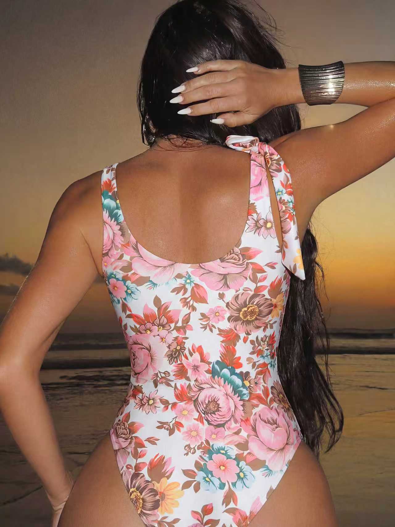 2026 Women's Floral Print Ruch - đánh giá và giá Swimsuit Bikini Ruched