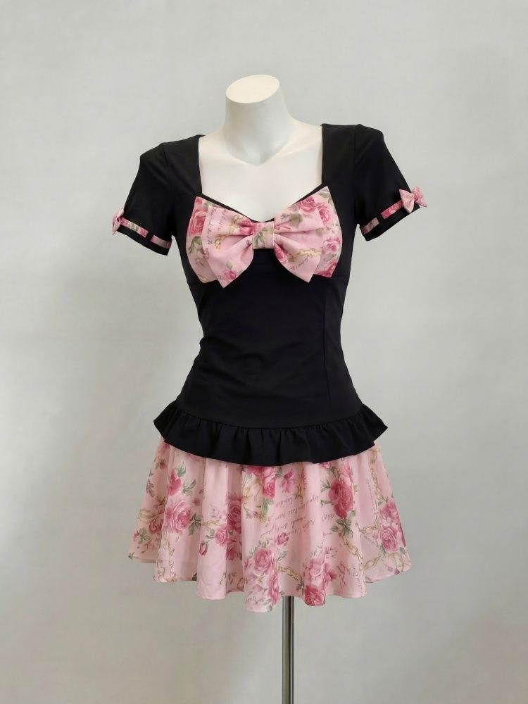 Women's Sweet Floral Print Two - đánh giá và giá Romper Floral Print