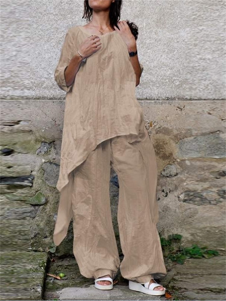 Wmstar Two Piece Set Women Cas - đánh giá và giá Linen Pant Wide