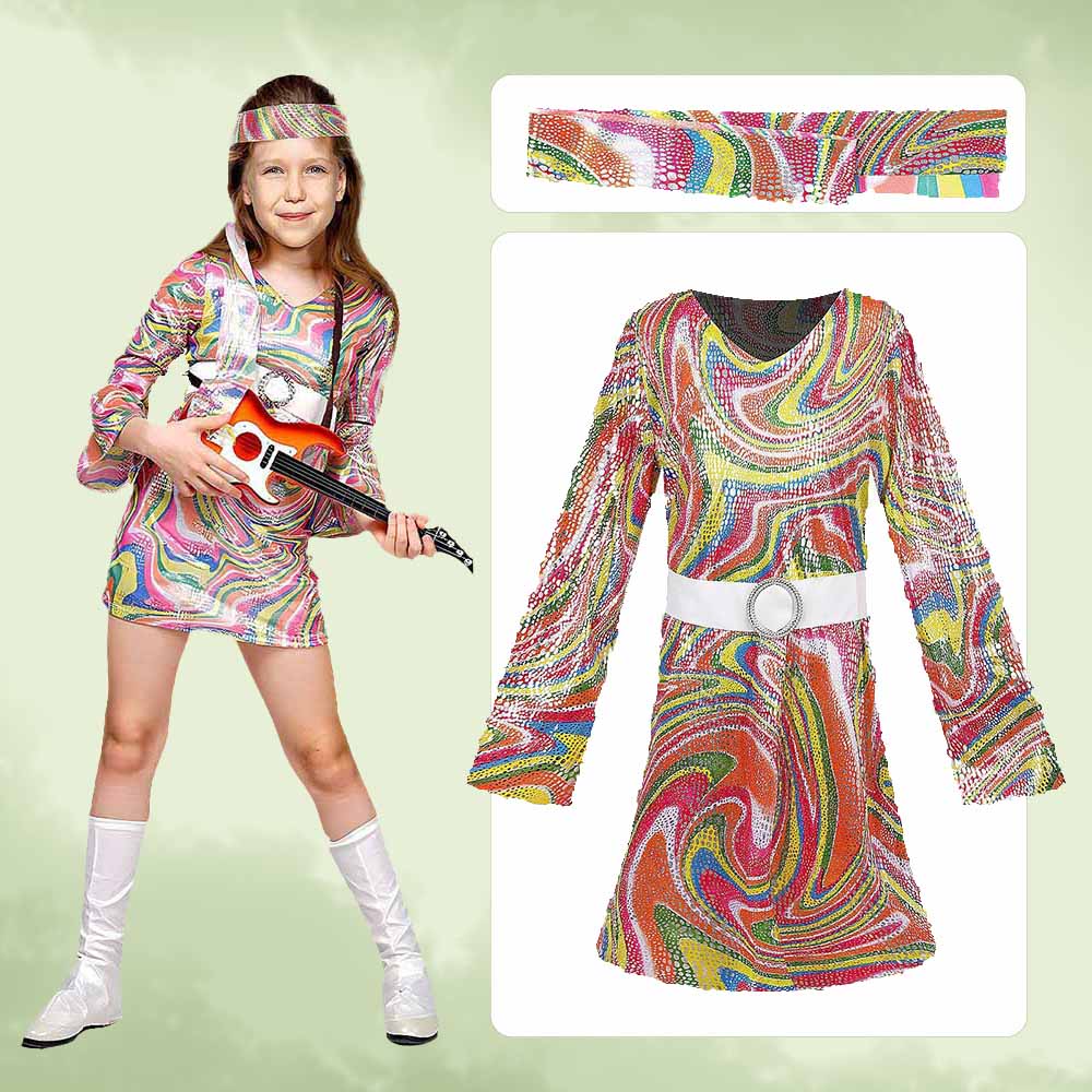 Retro 70s Hippie Dress Headban - đánh giá và giá Romper Floral Print